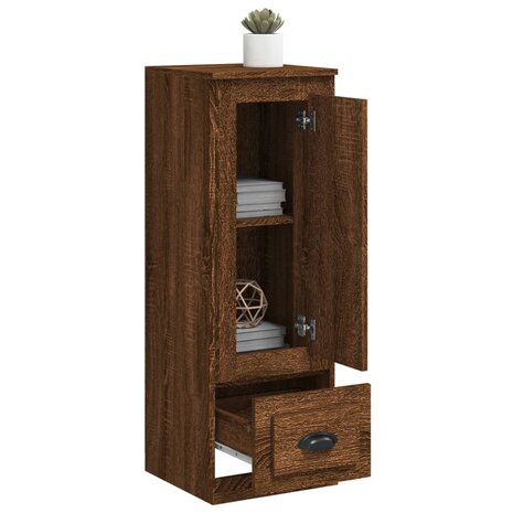 Hoge kast 36x35,5x103,5 cm bewerkt hout bruin eikenkleur 4