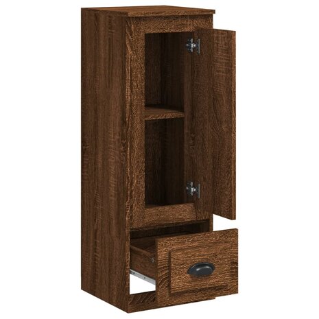 Hoge kast 36x35,5x103,5 cm bewerkt hout bruin eikenkleur 7