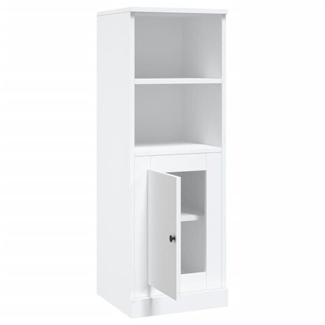 Hoge kast 36,35,5x103,5 cm bewerkt hout wit 8