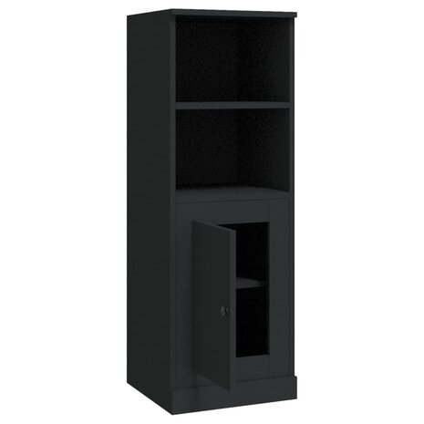 Hoge kast 36x35,5x103,5 cm bewerkt hout zwart 8