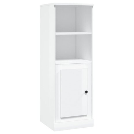 Hoge kast 36x35,5x103,5 cm bewerkt hout hoogglans wit 2