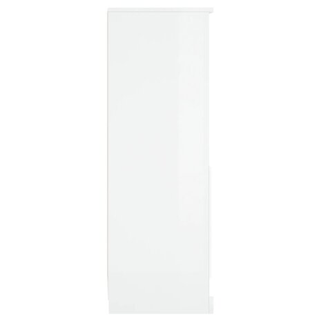 Hoge kast 36x35,5x103,5 cm bewerkt hout hoogglans wit 7