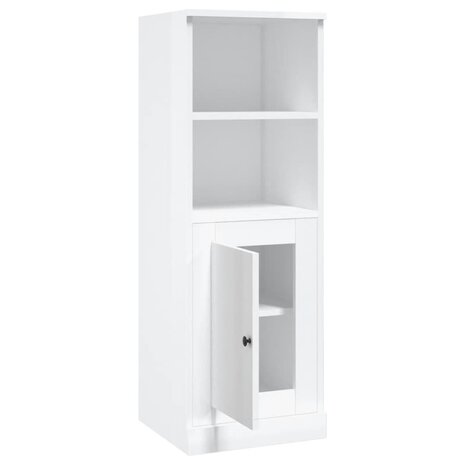 Hoge kast 36x35,5x103,5 cm bewerkt hout hoogglans wit 8