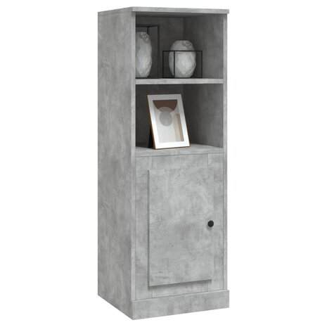 Hoge kast 36x35,5x103,5 cm bewerkt hout betongrijs 4