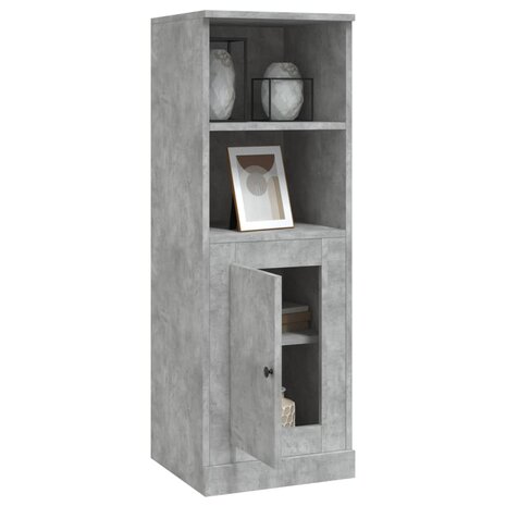Hoge kast 36x35,5x103,5 cm bewerkt hout betongrijs 5