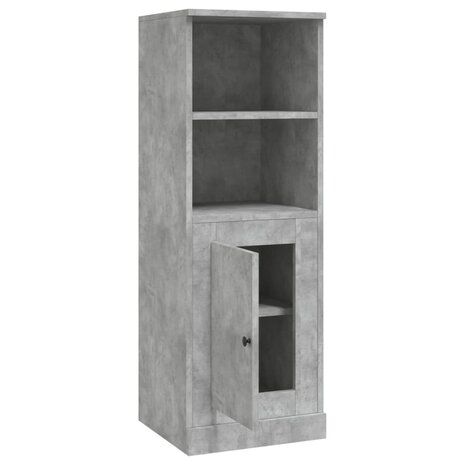 Hoge kast 36x35,5x103,5 cm bewerkt hout betongrijs 8