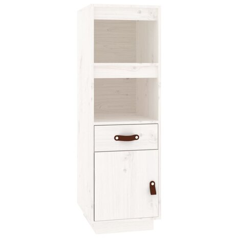 Hoge kast 34x40x108,5 cm massief grenenhout wit 2