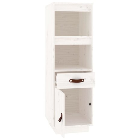 Hoge kast 34x40x108,5 cm massief grenenhout wit 6