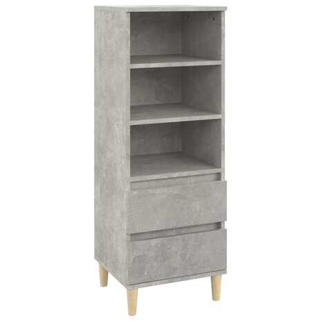 Hoge kast 40x36x110 cm bewerkt hout betongrijs 2