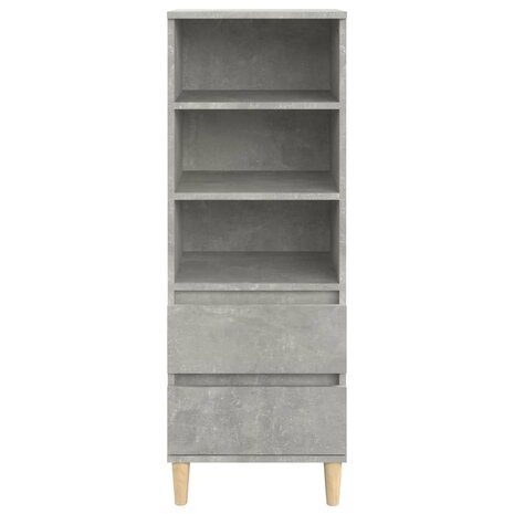 Hoge kast 40x36x110 cm bewerkt hout betongrijs 3