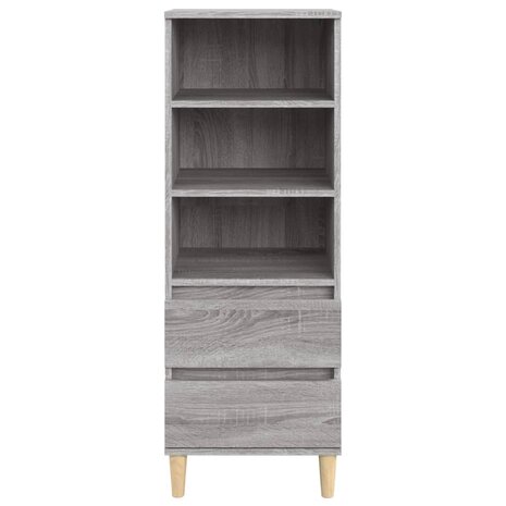 Hoge kast 40x36x110 cm bewerkt hout grijs sonoma 3