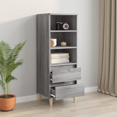 Hoge kast 40x36x110 cm bewerkt hout grijs sonoma 6