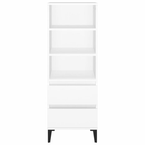 Hoge kast 40x36x110 cm bewerkt hout wit 3