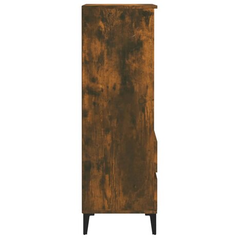 Hoge kast 40x36x110 cm bewerkt hout gerookt eiken 5