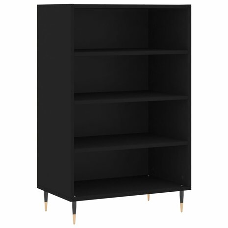 Hoge kast 57x35x90 cm bewerkt hout zwart 2