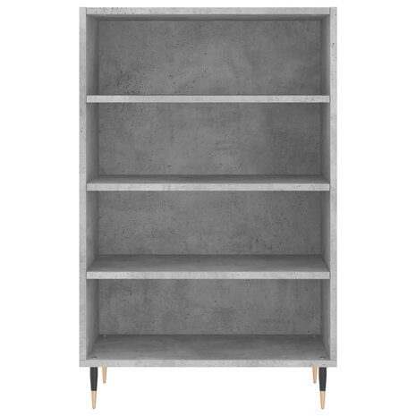 Hoge kast 57x35x90 cm bewerkt hout betongrijs 4