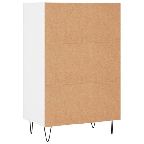 Hoge kast 57x35x90 cm bewerkt hout wit 6