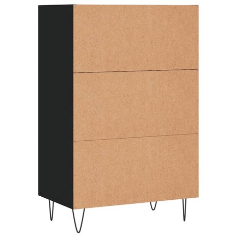 Hoge kast 57x35x90 cm bewerkt hout zwart 6