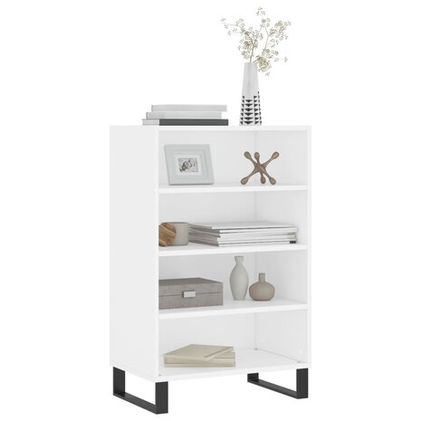 Hoge kast 57x35x90 cm bewerkt hout wit 3