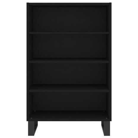 Hoge kast 57x35x90 cm bewerkt hout zwart 4