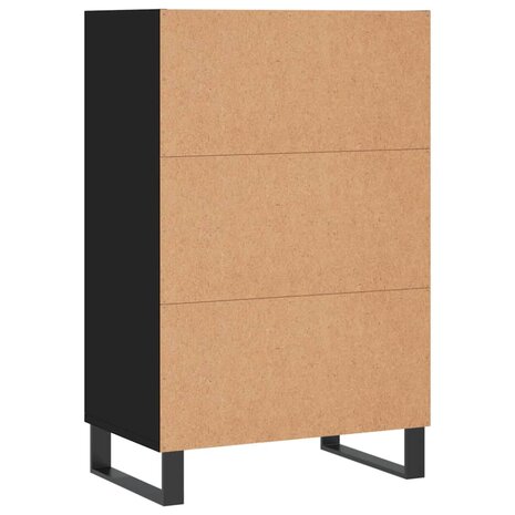 Hoge kast 57x35x90 cm bewerkt hout zwart 6