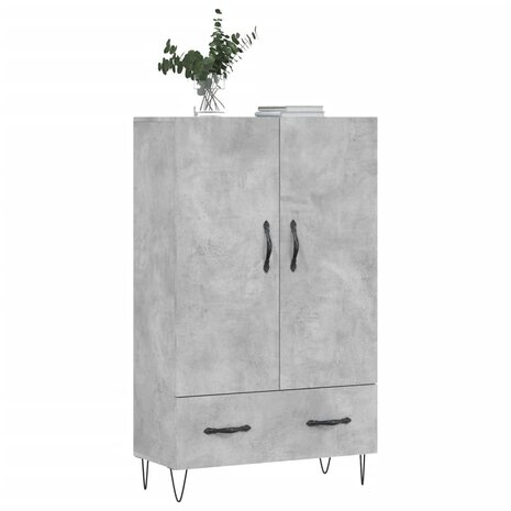 Hoge kast 69,5x31x115 cm bewerkt hout betongrijs 3