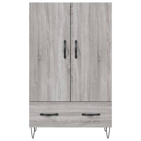 Hoge kast 69,5x31x115 cm bewerkt hout grijs sonoma eikenkleurig 6