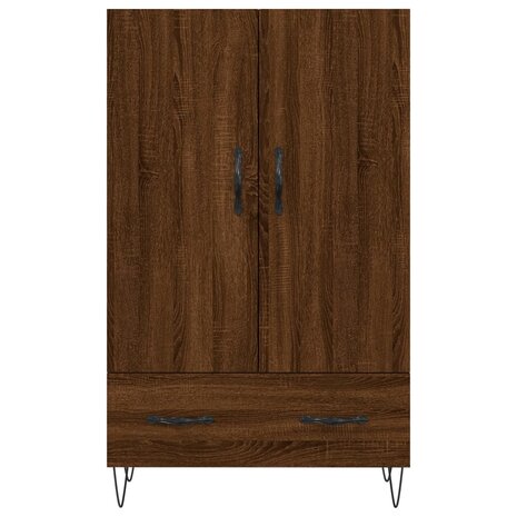 Hoge kast 69,5x31x115 cm bewerkt hout bruin eikenkleur 6