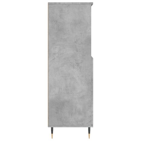 Hoge kast 60x36x110 cm bewerkt hout betongrijs 7