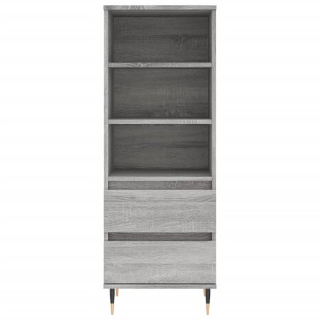 Hoge kast 40x36x110 cm bewerkt hout grijs sonoma 5