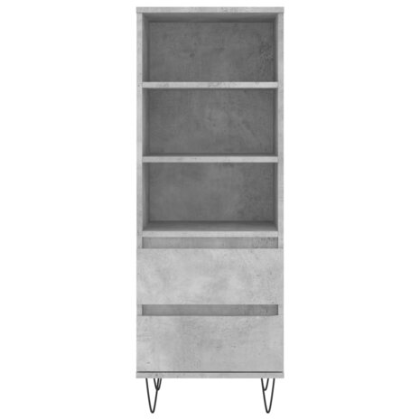 Hoge kast 40x36x110 cm bewerkt hout betongrijs 5