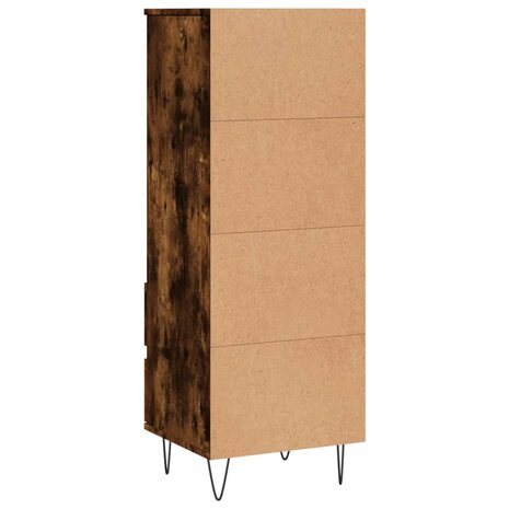 Hoge kast 40x36x110 cm bewerkt hout gerookt eiken 8