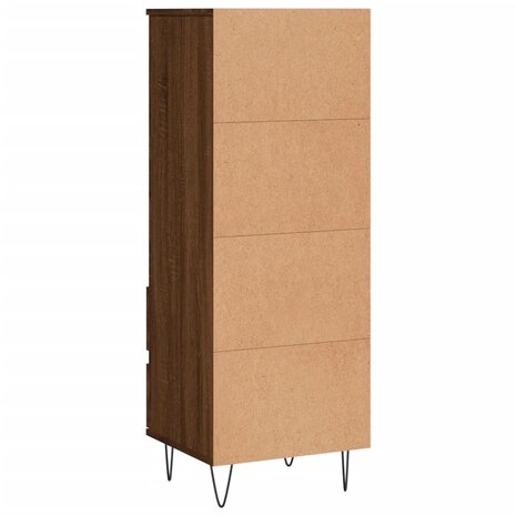Hoge kast 40x36x110 cm bewerkt hout bruineiken 8