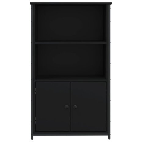 Hoge kast 62x32x103,5 cm bewerkt hout zwart 5