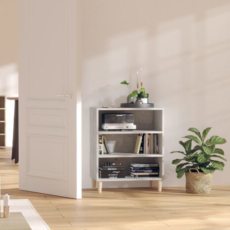 Dressoir 57x35x70 cm bewerkt hout betongrijs 1