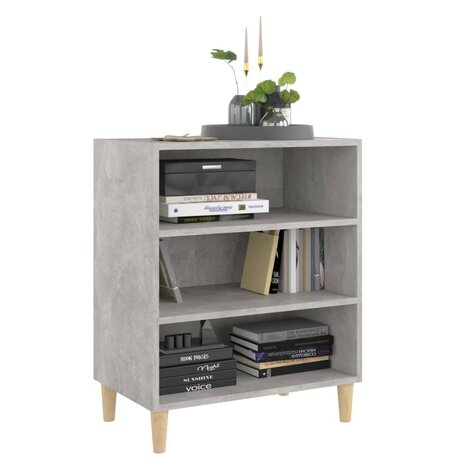 Dressoir 57x35x70 cm bewerkt hout betongrijs 3