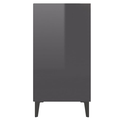 Dressoir 57x35x70 cm bewerkt hout hoogglans grijs 5