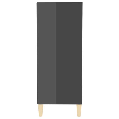 Dressoir 57x35x90 cm bewerkt hout hoogglans grijs 5
