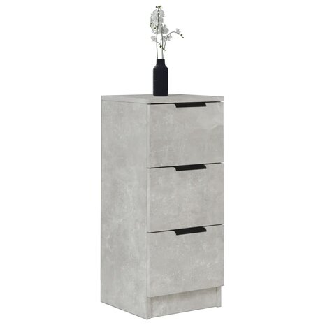 Dressoir 30x30x70 cm bewerkt hout betongrijs 4