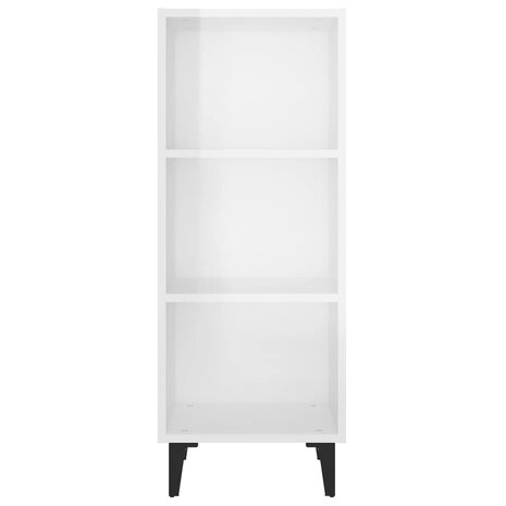 Dressoir 34,5x32,5x90 cm bewerkt hout hoogglans wit 5
