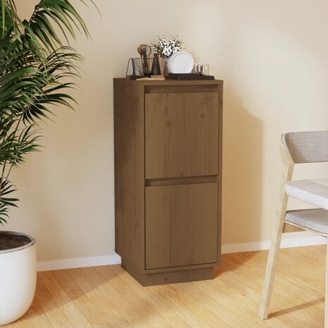 Dressoir 31,5x34x75 cm massief grenenhout honingbruin 1