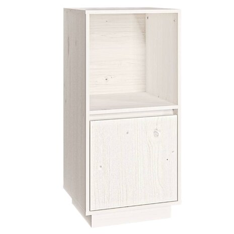 Dressoir 38x35x80 cm massief grenenhout wit 2