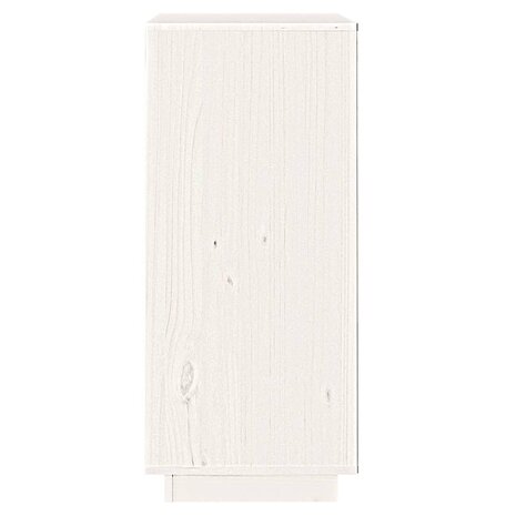 Dressoir 38x35x80 cm massief grenenhout wit 5