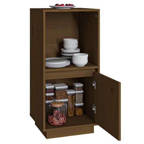 Dressoir 38x35x80 cm massief grenenhout honingbruin 8