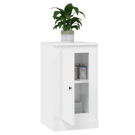 Dressoir 37,5x35,5x67,5 cm bewerkt hout hoogglans wit 5