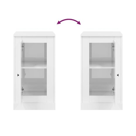 Dressoir 37,5x35,5x67,5 cm bewerkt hout hoogglans wit 9