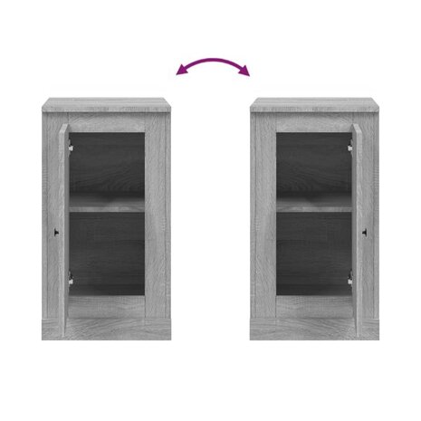 Dressoir 37,5x35,5x67,5 cm bewerkt hout grijs sonoma eikenkleur 9