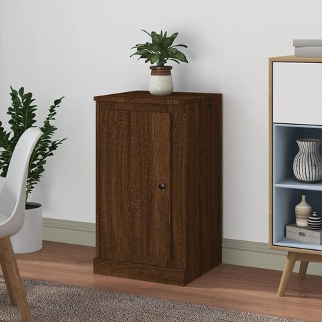 Dressoir 37,5x35,5x67,5 cm bewerkt hout bruin eikenkleur 1