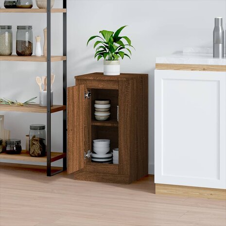 Dressoir 37,5x35,5x67,5 cm bewerkt hout bruin eikenkleur 3