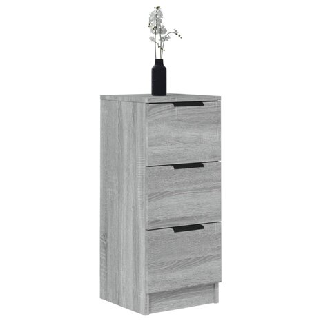 Dressoir 30x30x70 cm bewerkt hout grijs sonoma eikenkleurig 4